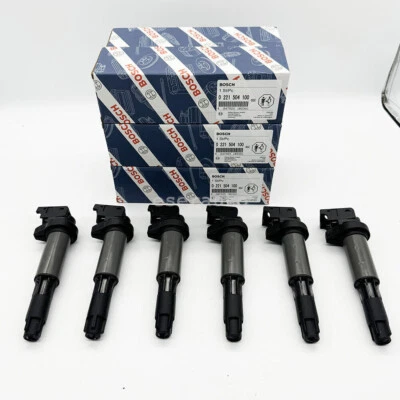 6X Bobinas de encendido para BMW 550 545 650 745 750i X5 UF515 0221504100 UF522 Foto 1 de 4