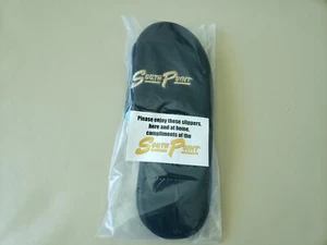 NIP South Point Casino Las Vegas Resorts Emroidered Slippers Black Size OSFM New - Picture 1 of 4