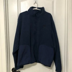 Nike Mens Jacket Size Small Navy Blue Embroidered Logo Outdoor Full Zip NWT - Picture 1 of 8