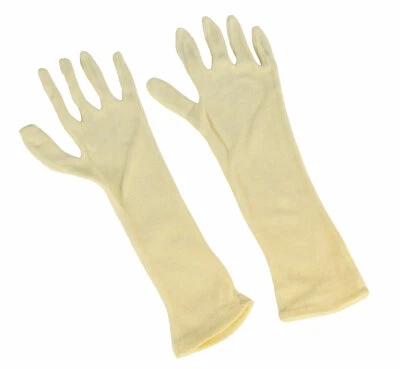 Baumwoll Handschuhe Unterziehhandschuhe 35 cm lang Arbeitshandschuhe Größe 10 - Bild 1 von 2