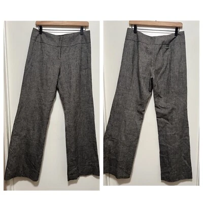 Pantalón Mag By Magaschoni Mujer Lana Pierna Recta Gris Talla 8 Carrera Foto 1 de 4