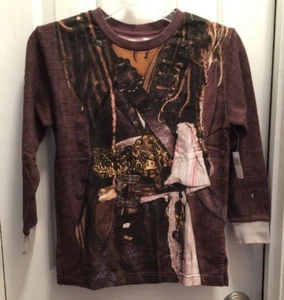 Disney WDW Pirate Shirt Long Sleeve Size XS-S Jack Sparrow Pirates Caribbean NEW - Picture 1 of 12