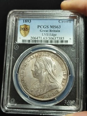 1893 LVII Great Britain Victoria Crown PCGS MS63 - Image 1 of 2