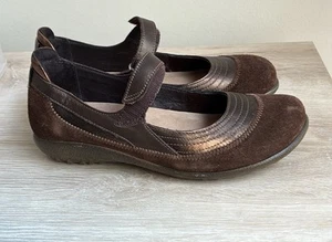 Naot Womens Kirei Brown Suede Mary Jane Flats Comfort Shoe Size 40-9 US - Picture 1 of 5