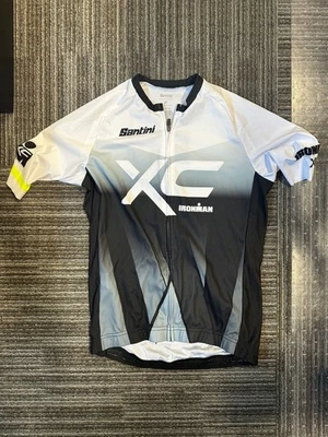 Camiseta deportiva de ciclismo Santini IRONMAN 3/4 cremallera para hombre pequeña Foto 1 de 3