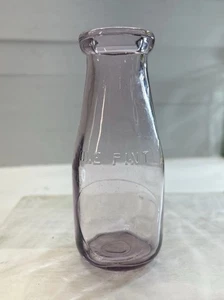 Antigua botella de leche de vidrio amatista DeLaval 1 pinta - color púrpura sol SCA ¡Rara! - Imagen 1 de 12