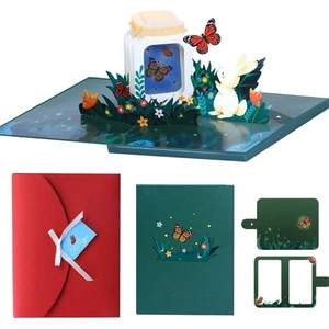 Illuminated Paper Art Holiday Cards for Kid Adult Christmas Birthday Anniversary - Picture 1 of 8