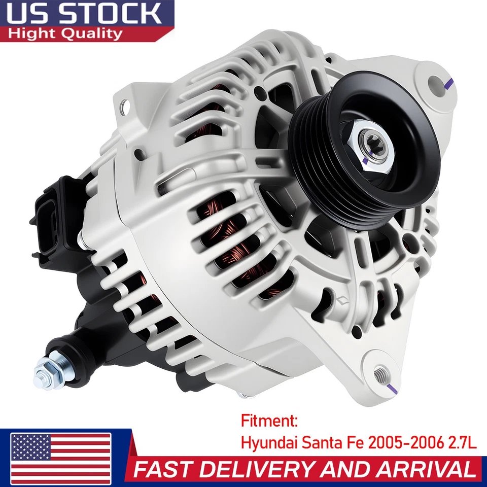 Genuine Alternator 120Amp Fit 2005-2009 Hyundai Tucson 2.7L 37300-37800 / 11188 Foto 1 de 4
