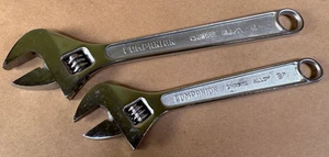 NOS Pair Vintage Adjustable Wrench Companion 8" & 10" Drop Forged BF Japan - Picture 1 of 18