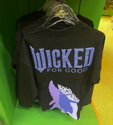Camiseta deportiva Universal Studios Wicked For Good YOUTH Glinda Elphaba Sparkle Spirit Foto 1 de 2