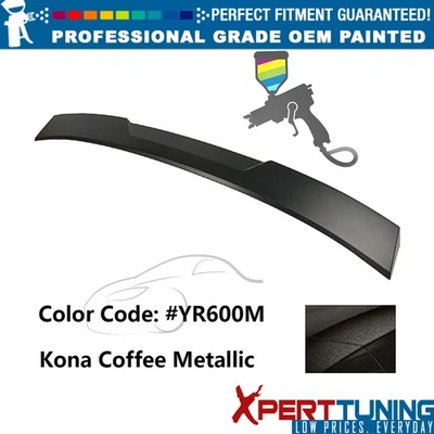 Fits 18-22 Honda Accord Sedan V Style #YR600M Kona Coffee Roof Spoiler ABS Foto 1 de 4