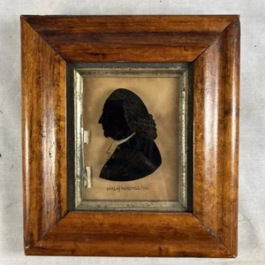 Antica SAGOMA 1791 ROVESCIATA DIPINTA A MANO di EARL di MANSFIELD - Foto 1 di 10