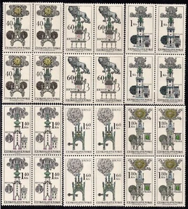 1953 - CZECHOSLOVAKIA 1970 - Ancient Buildings and House-signs - MNH Block of 4 - Picture 1 of 2