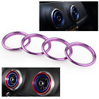 4pcs Car Air Vent Cover Ring for Audi A3 8V 2012-2019 purple decoration ring
