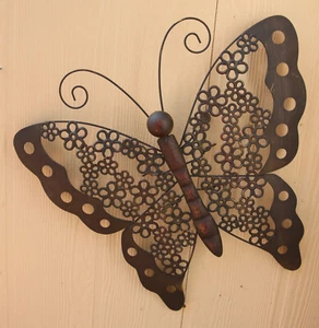 Metal Butterfly Wall Decor - Extra Large Garden And Home Display - Fence Display - Picture 1 of 14