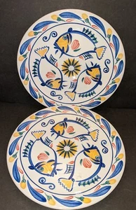 X 2 Johnson Brothers Aquabatic Dinner Plate Lot of 2 Designed by Susan Kennedy - Picture 1 of 6