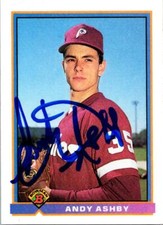 Andy Ashby autographed Baseball Card (Philadelphia Phillies) 1991 Bowman #485