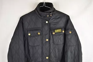 BARBOUR International Black Quilted Jacket size Uk 10 Womens Polarquilt Casual - Picture 1 of 10