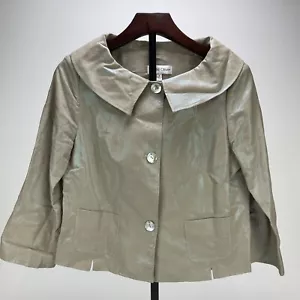Vintage Andre Oliver Blazer Jacke Gr. 6 blau schimmer glänzend reflektierend - Bild 1 von 17