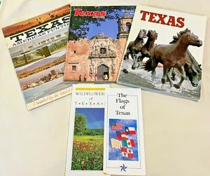 LOTE DE 5 LIBROS DE TEXAS / FOLLETOS, GUÍAS DE VIAJE / RECUERDOS / RECUERDOS - Imagen 1 de 6