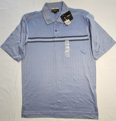 Polo Para Hombres Arnold Palmer Antiguo Azul Manga Corta Mediano Nuevo Con Etiquetas NUEVO Foto 1 de 2