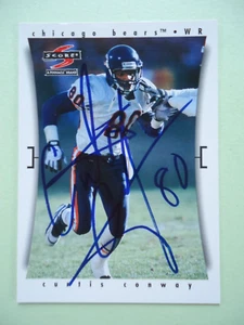 Curtis Conway - 1997 Score Autographed Football card #271 - Chicago Bears - WR - Picture 1 of 2