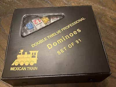 Juego de 91 dominó tren mexicano profesional doble doce con estuche ~ sellado Foto 1 de 4