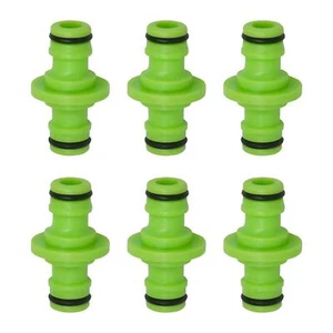6PC 2 Way Garden Hose Connector Joiner Coupler Watering Water Pipe Tap Male - Picture 1 of 8