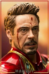 1:6 Maxnut Mann Tony Stark Battle Injured Version Kopf Skulptur geschnitztes Modell - Bild 1 von 7