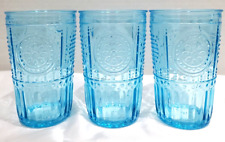 Bormioli Rocco Italian Romantic 10.25 Ounce Water Glasses, Set of 3 - Blue