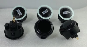 Japón Sanwa Botones Silenciosos Negro de 6 piezas OBSFS-30-K Videojuego Arcade Piezas - Imagen 1 de 5