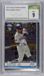 2019 Topps Chrome Update Fernando Tatis Jr Rookie Card #54 CSG Mint 9 - Picture 1 of 2