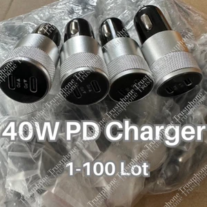 40W Dual USB-C Fast Car Charger Type-C Charger For iPhone/iPad/Samsung Wholesale - Picture 1 of 21