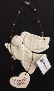 NEW In BOX ~ Edgewater Designs Ceramic "THANK YOU" Angel ~Studio of Leanna Dent - Picture 1 of 6