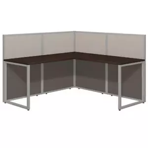 Scranton & Co L Shaped Wood Computer Desk in Mocha Cherry - Picture 1 of 8
