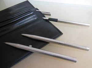 PORSCHE DESIGN P'3125 Füllhalter/Kugelschreiber/Bleistift Schreibset - Lederetui - Bild 1 von 11