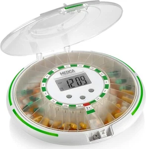 Automatic Pill Dispenser with 28 Day Electronic Medication Organizer Lockable - Picture 1 of 8