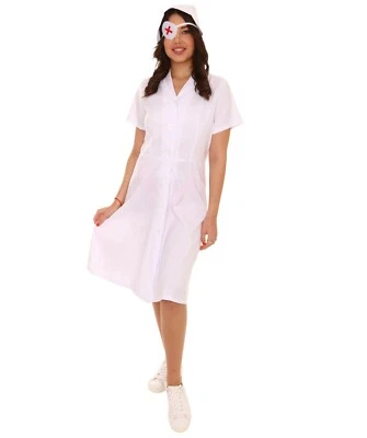 Disfraz de enfermera de película de arte marcial para mujer adulta, disfraz de cosplay blanco HC-724 Foto 1 de 4