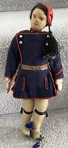 Antique Vintage Old Greek Stockinette Cloth Doll - Picture 1 of 10