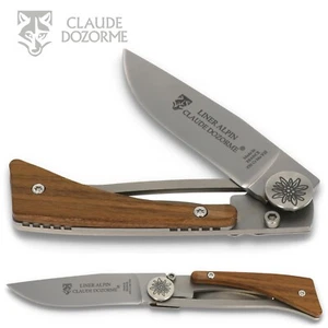Claude Dozorme Thiers - navaja alpina - mango nogal - clip - Liner Lock - Imagen 1 de 4