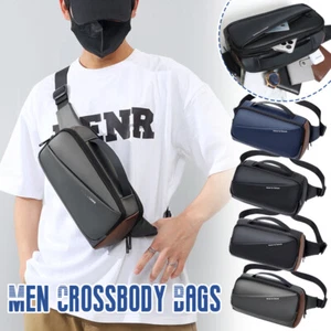 Waist Chest Bag Men Waterproof Travel Phone Crossbody Locomotive Shoulder Bag - Picture 1 of 27