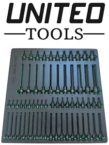 INDUSTRIAL 62pc Impact Torx Bit Socket Set 1/4,3/8,1/2" Drive T6-T100 EVA foam - Picture 1 of 2