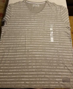 DKNY Damen Bluse Größe XXL grau weiß gestreift Langarm leichter Pullover  - Bild 1 von 12