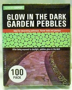 100pcs Glow in the dark garden pebbles classic green - Picture 1 of 5