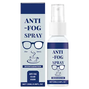 Glass Cleaner & Lens Cleaner Spray For Eyeglasses Anti-Fog Scratch Removal 20ML - Picture 1 of 12