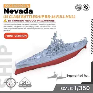 SSMODEL SSC350560S-A Modelo Militar US Nevada Clase Acorazado BB-36 CASCO COMPLETO - Imagen 1 de 6
