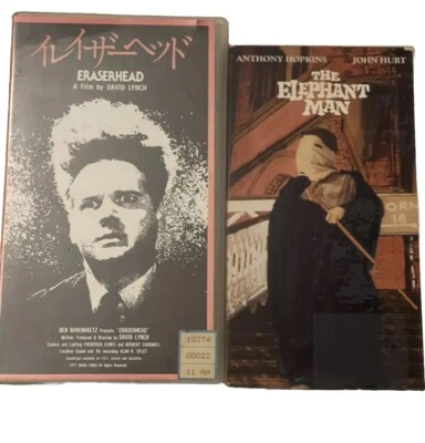 David Lynch’s Elephant Man (U.S. Version) VHS and Eraser Head (Japan Import) VHS - Image 1 of 3