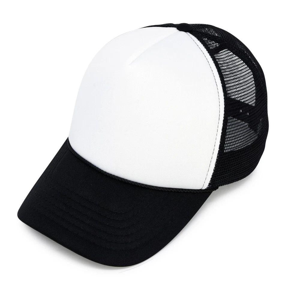 1 DOZEN Trucker Hat Baseball Caps Mesh Cap Blank Plain Hats CHOOSE A COLOR - Image 1 of 1