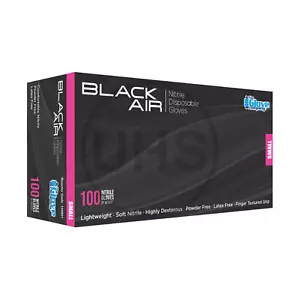 Black Air Disposable Nitrile Gloves | Small | Latex & Powder Free | AUS SELLER - Picture 1 of 1