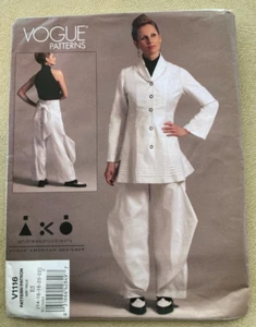 Vogue 1116 Andrea Katz Designer Jacket and Pants Pattern Size 14-22 Uncut - Picture 1 of 3